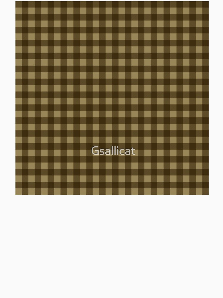 Brown and Golden Tan Buffalo Plaid Gingham Check by Gsallicat