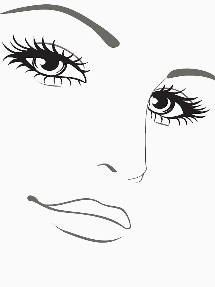 Minimalist Woman’s Face Line Art – Elegant Fashion Illustration by AmetistLight