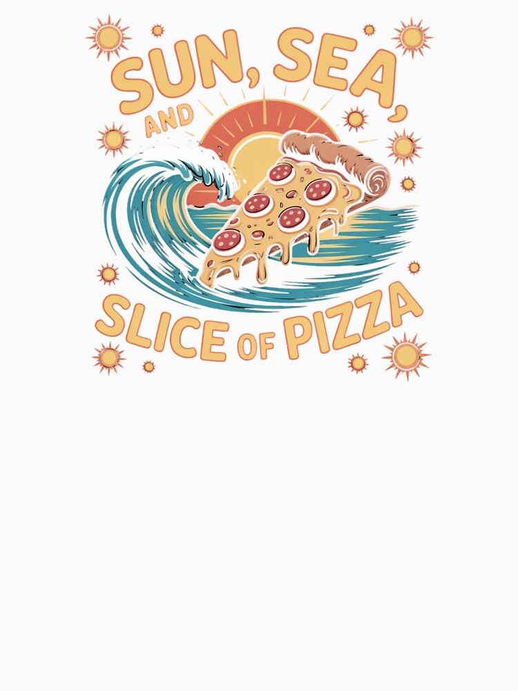 Sun, Sea, and Slice of Pizza – Beach Vibes with a Cheesy Twist by teevoxx Unisex , , , Long Sleeve Tee