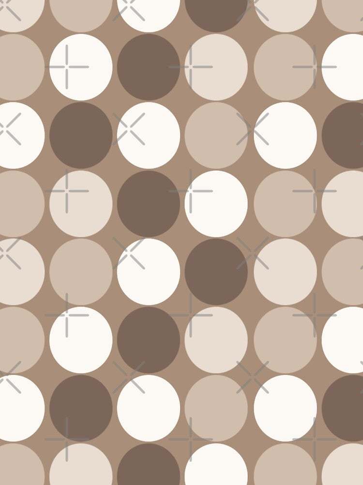Neutral Warm Colour Circle Dots Design by PatternTitan