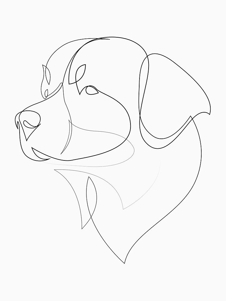 Bernese Mountain Dog - one line dog by addillum