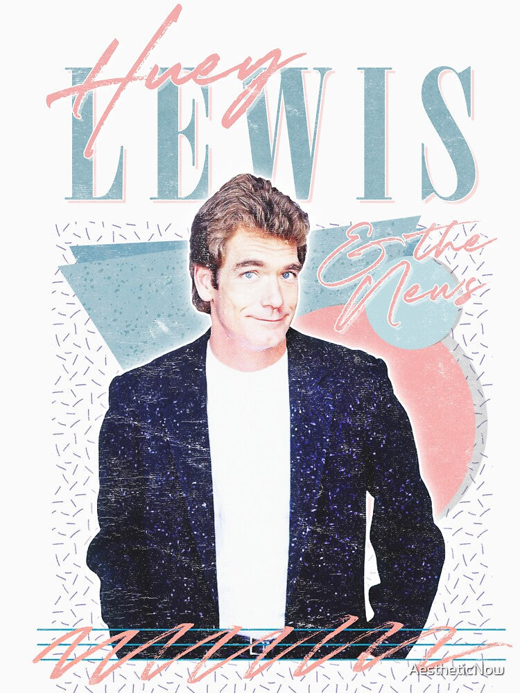 Huey Lewis & The News // 80s Retro Faded Style Design by AestheticNow Unisex , , , Long Sleeve Tee