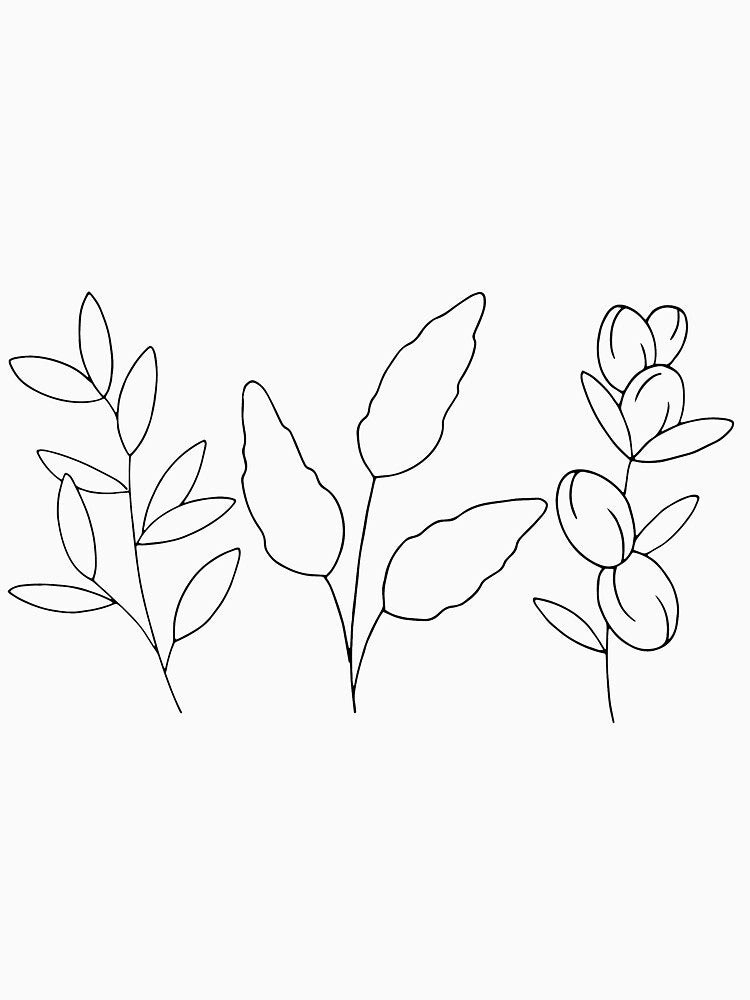 Simple herbs/plants Doodle by lovekwaii Unisex , , , Long Sleeve Tee