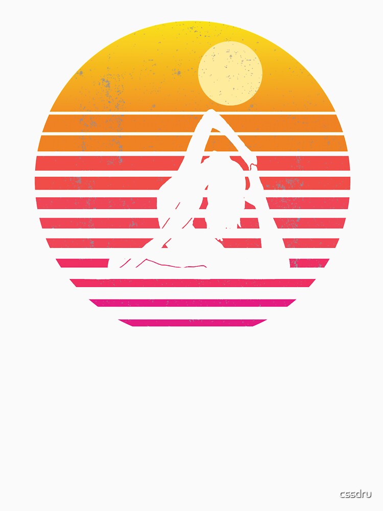 Yoga Meditation Zen Retro Vintage Sunset Nature Peace by cssdru