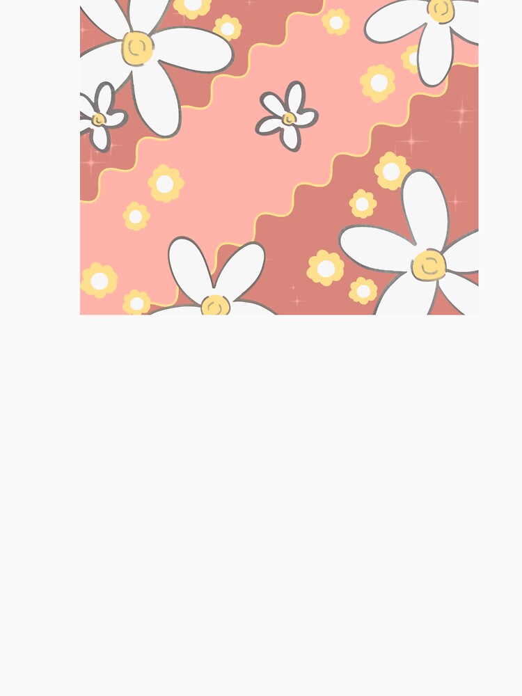 Cute White flower Abstract by Sheeepie Unisex , , , Long Sleeve Tee