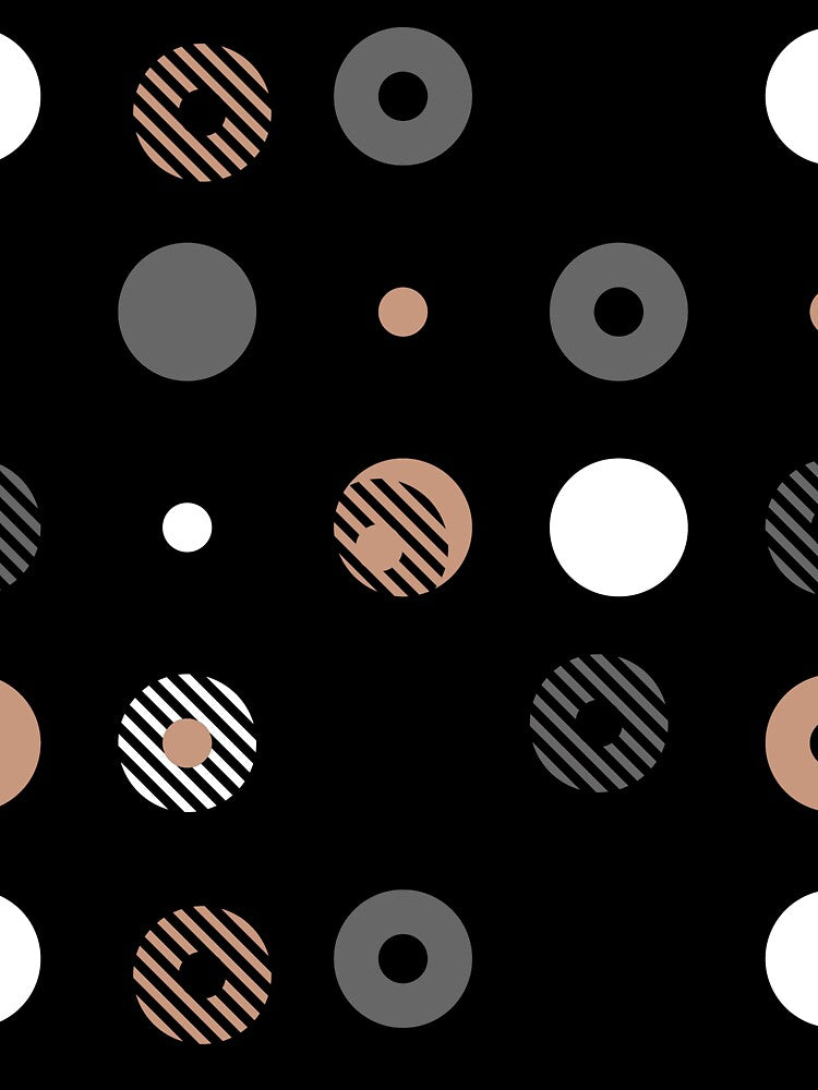 Tan Gray Black White Stripe Circle Dot Pattern Pairs DE 2022 Popular Color Chinook Salmon DET456 by ColorOfTheYears
