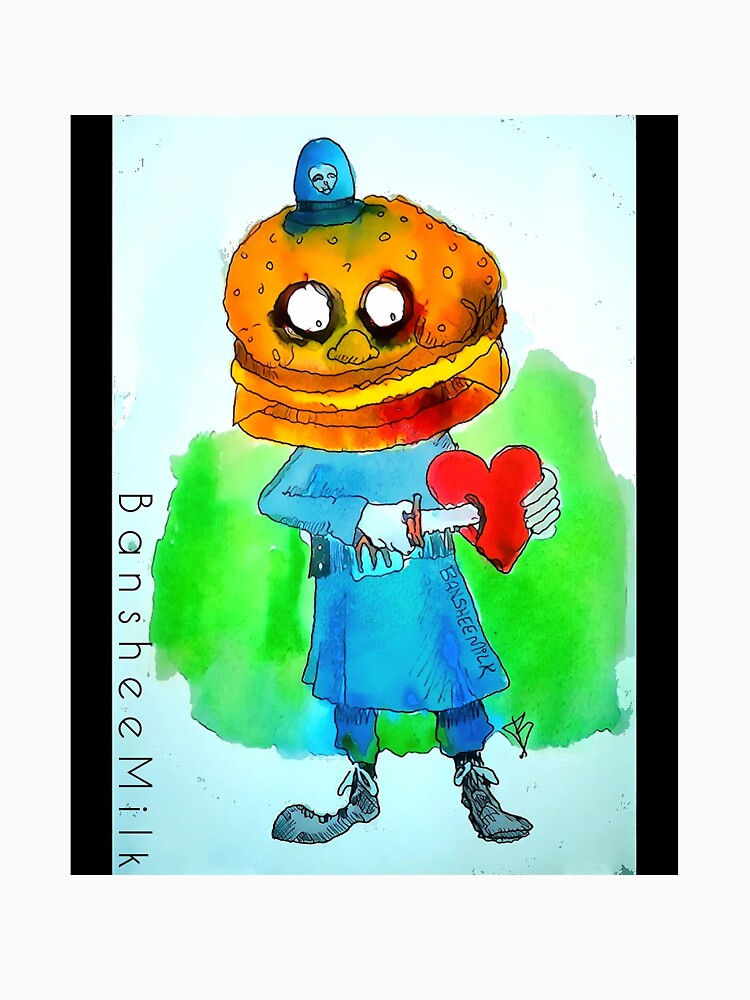 Burger HEART by BansheeMilk Unisex , , , Long Sleeve Tee