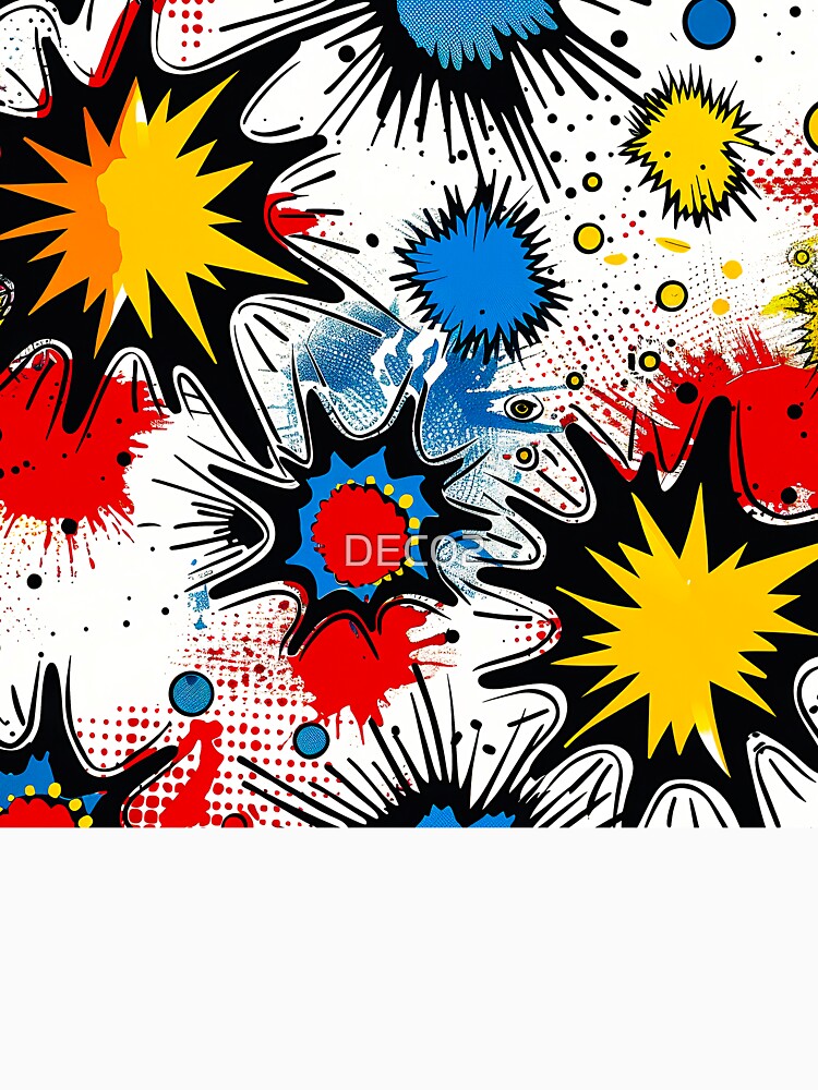 Pop Culture Comic Art Colorful Cartoon Abstract Designs by DEC02 Unisex , , , Long Sleeve Tee