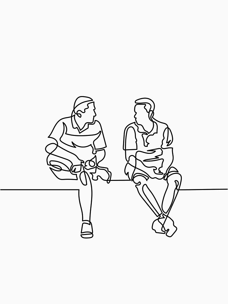 Line art Unisex Minimalist Design Abstract Lines | One line drawing by HoldingIT