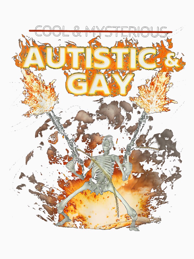 Autistic and Gay Skeleton Funny by LisaMCasares Unisex , , , Long Sleeve Tee