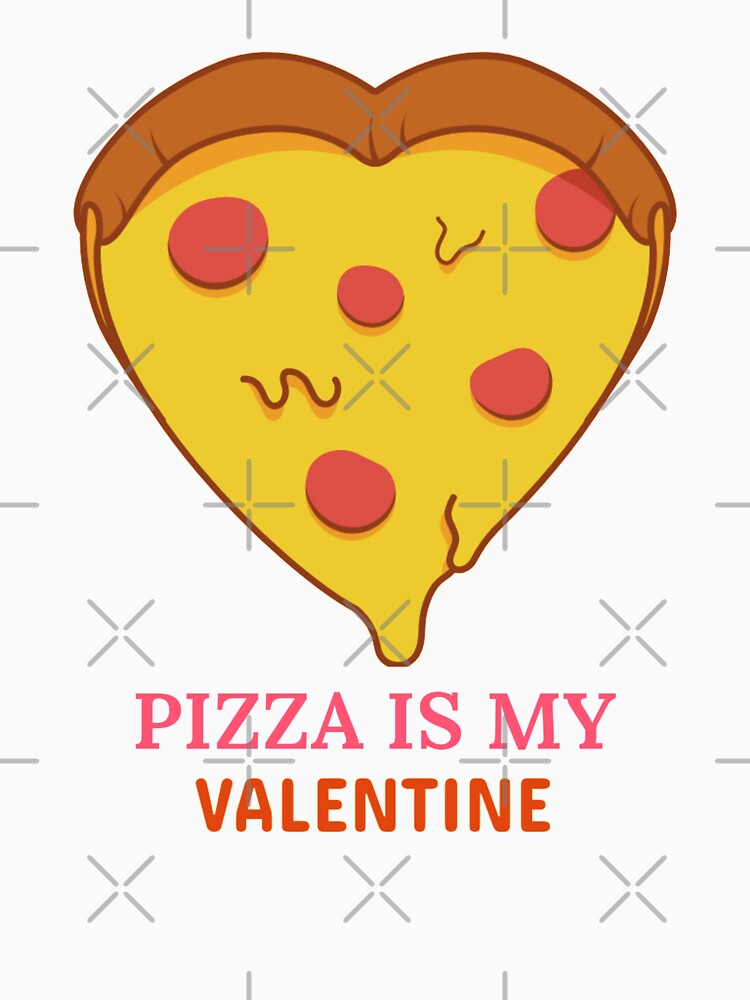 Pizza Is My Valentine - Pizza Day by ManiaTeec Unisex , , , Long Sleeve Tee