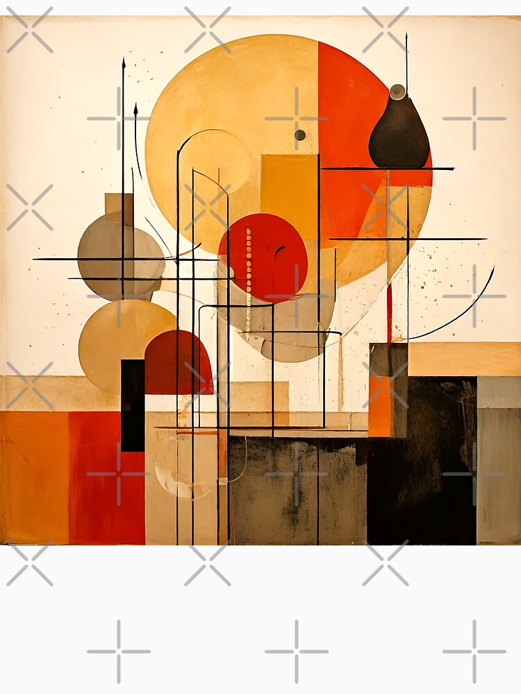 MCM - Mid Century Modern Art Painting - Abstract Earth Tones - Retro Geometric Shapes by CattlettArt