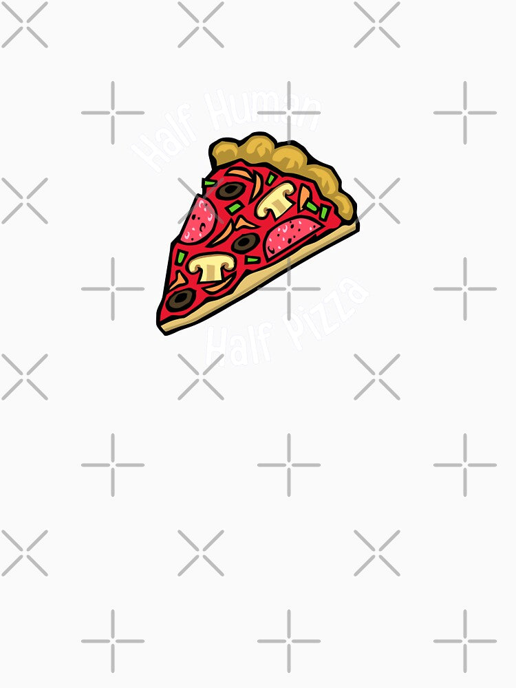 Half Human Half Pizza Design by tiredandbored Unisex , , , Long Sleeve Tee