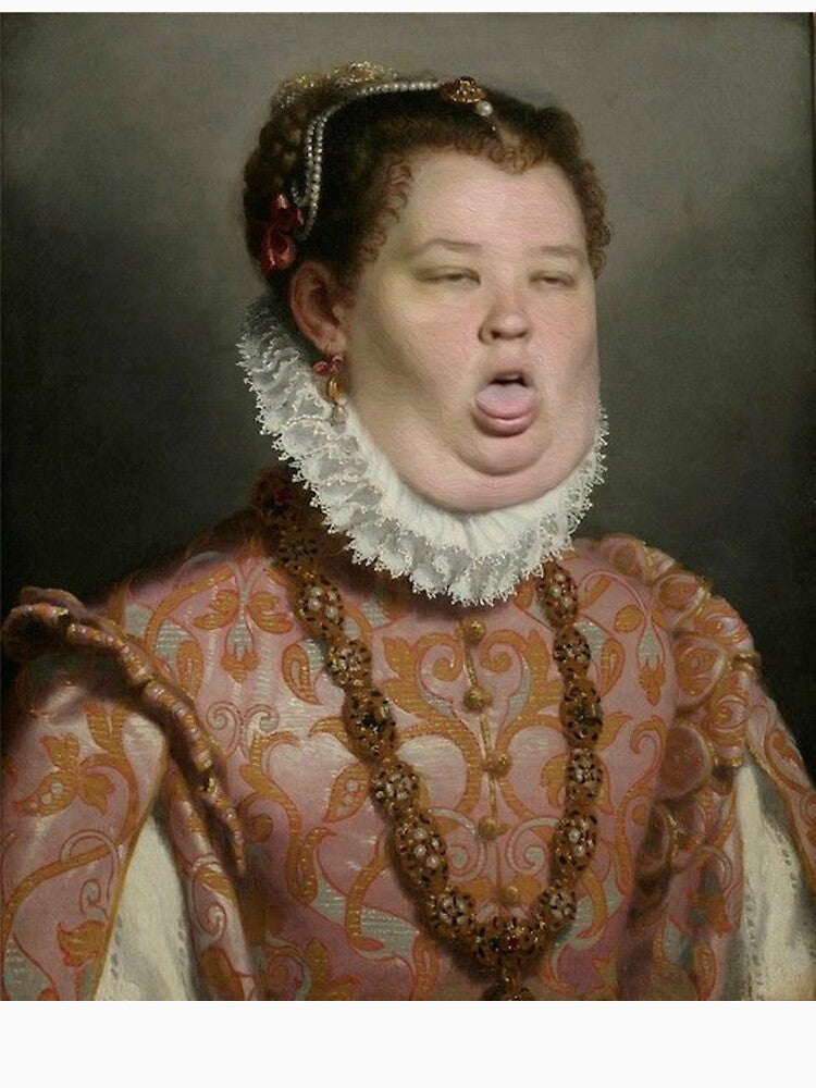 Victorian Mama June Honey Boo Boo Funny Classical Painting by MindChirp Unisex , , , Long Sleeve Tee