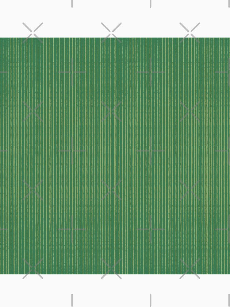 Xmas Green Color_ Medium Green (Straight Lines) by mimihuang creations Unisex , , , Long Sleeve Tee