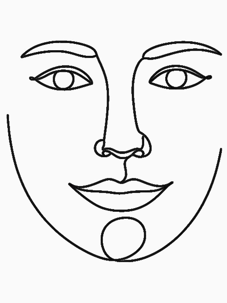 Line Face Minimalist Portrait by Krfto