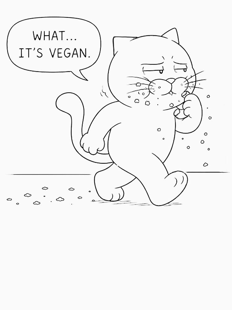 Naughty Kitty - "What... It's Vegan" by Naughty Kitty HQ Unisex , , , Long Sleeve Tee