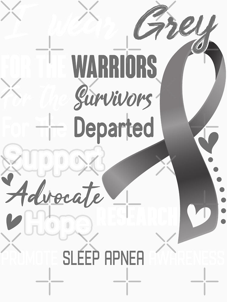 I Wear Grey For The Warriors Promote Sleep Apnea Awareness by hvoid41 Unisex , , , Long Sleeve Tee