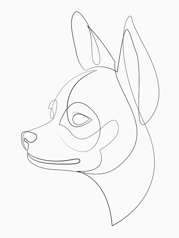 Chihuahua - one line drawing by addillum