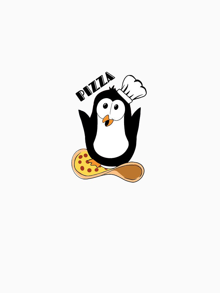 Pizza Penguin! Cute Penguin On Flying Magical Pizza! by Firejuice Unisex , , , Long Sleeve Tee