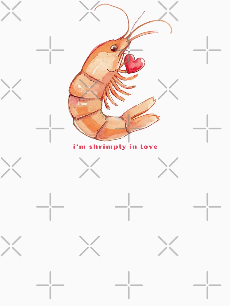 I’m Shrimply In Love - Cute Pun | TeeHee Puns Funny Design by TeeHee Puns Unisex , , , Long Sleeve Tee