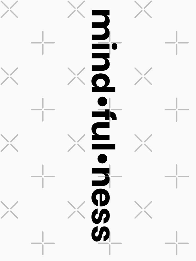 Mindfulness minimalistic typographic meditation design by Monocromo Shop
