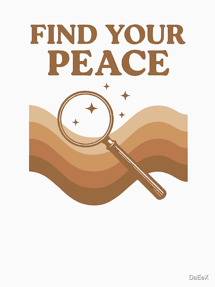 Find Your Peace – 70s Minimal Wave Pattern in Soft Earth Tones by DaEeX