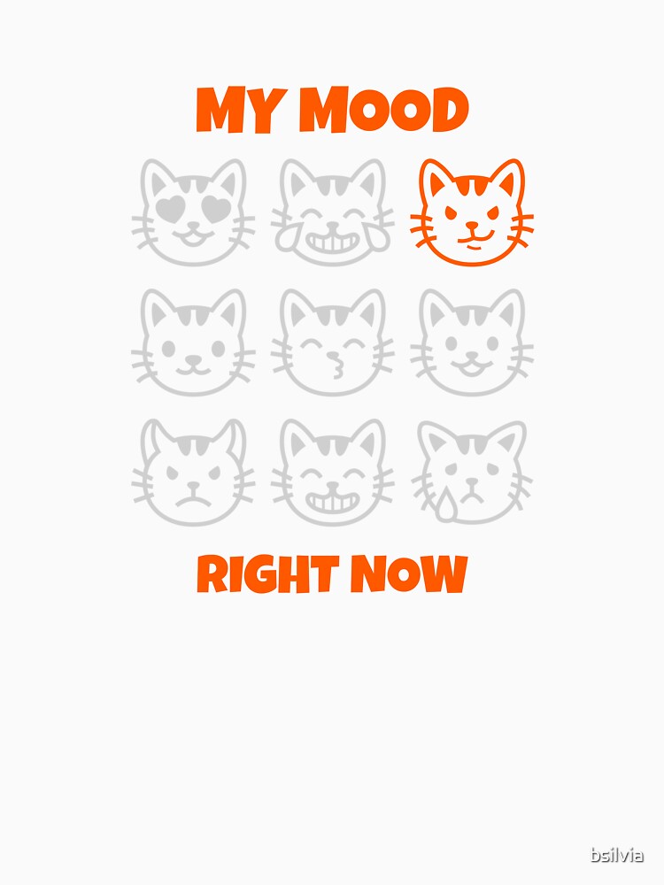 Current Cat Mood Spectrum - Vibrant Mood Design by bsilvia Unisex , , , Long Sleeve Tee