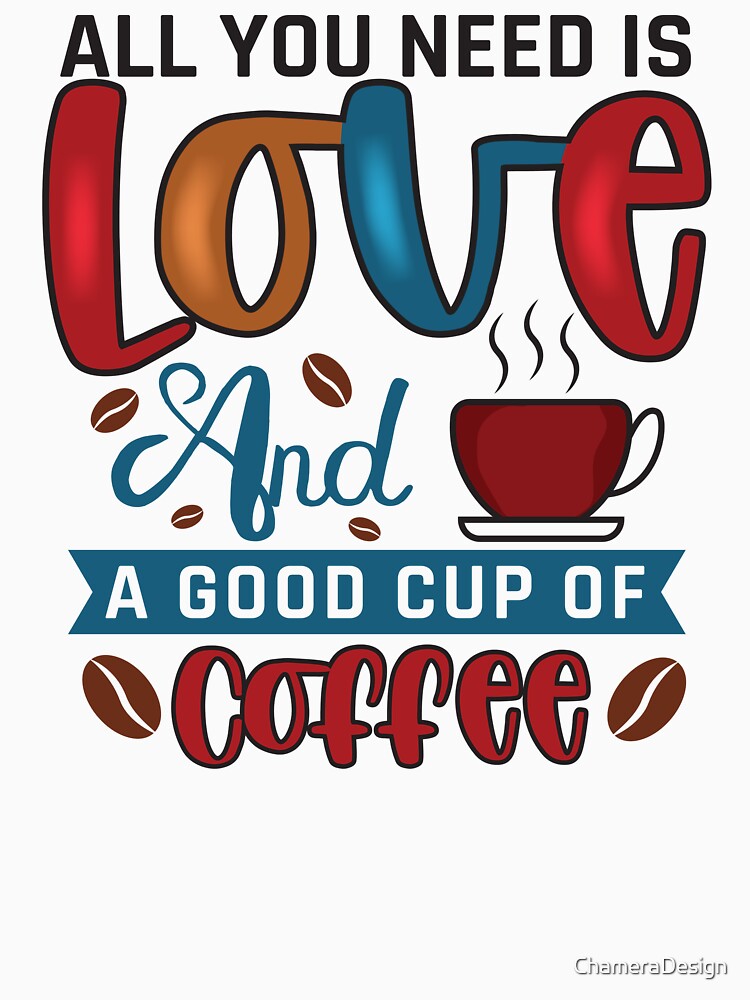 "Love and Coffee" Minimalist Typography for Caffeine Lovers and Romantics by ChameraDesign