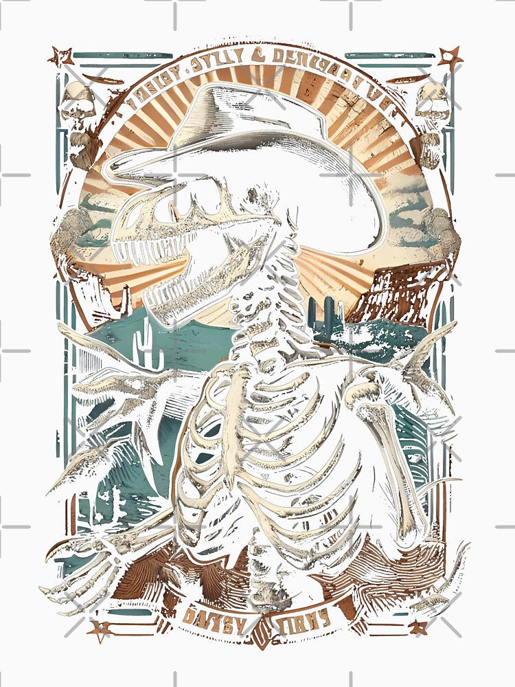 dinosaurus western cowboy by CanvaSnap ⭐⭐⭐⭐⭐ Unisex , , , Long Sleeve Tee