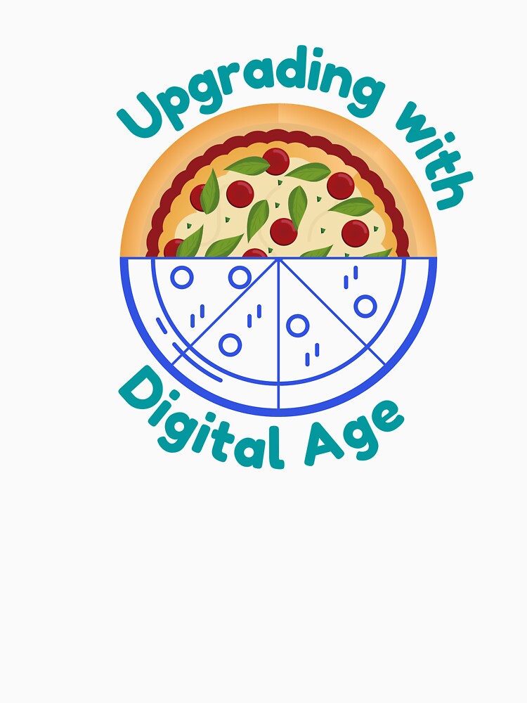 Upgrading with the Digital Age (Pizza) by TheYellowBerry Unisex , , , Long Sleeve Tee