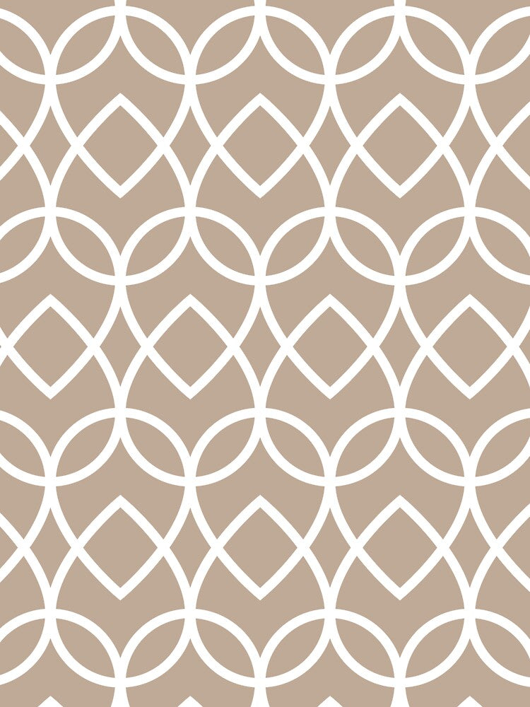 Brown and White Geometric Line Pattern Pairs DE 2022 Popular Color Trail Dust DE6123 by ColorOfTheYears