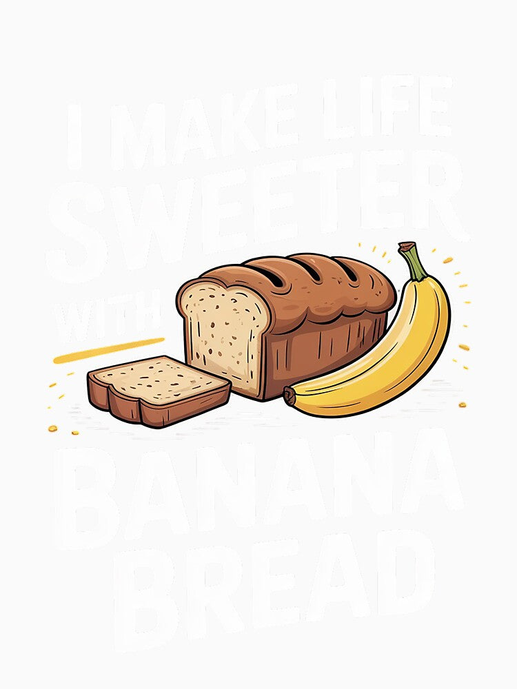 Banana Bread Eater Sweet Food Lover Breakfast Foodie by Slwankol Unisex , , , Long Sleeve Tee