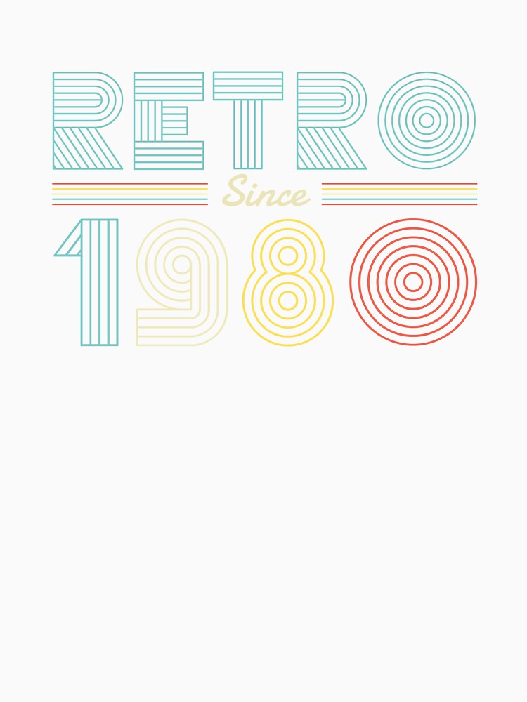 Retro Since 1980 - 80s Birthday Nostalgia by AaaleXX Unisex , , , Long Sleeve Tee