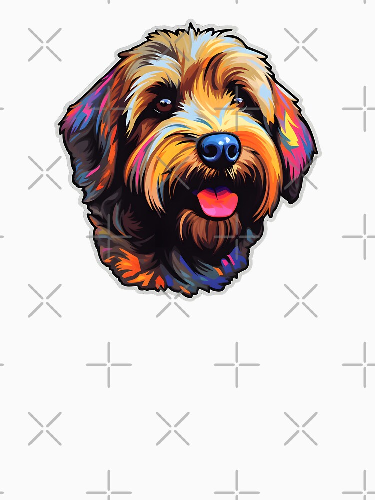 Soft-coated Wheaten Terrier in WPAP style by CUTEDOGGIEZ Unisex , , , Long Sleeve Tee