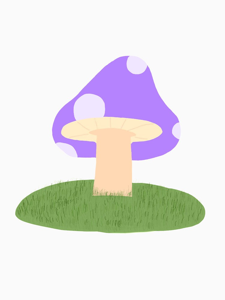 Purple Mushroom by Artsyly Unisex , , , Long Sleeve Tee