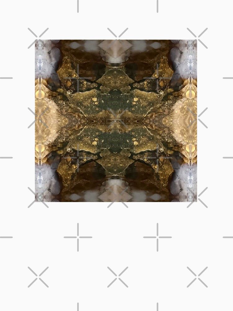 Golden Stone Mandala – Earth Tone Kaleidoscope by Xieurabbit