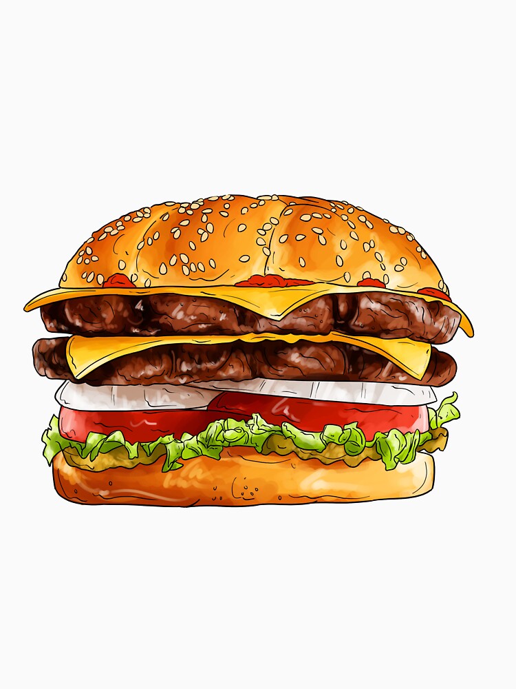 Delicious Beef Burger by Stickow Unisex , , , Long Sleeve Tee