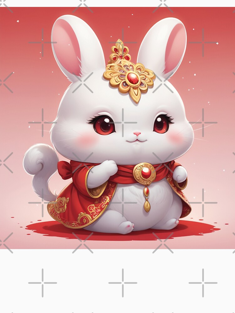 Kawaii white bunny by MerlinWear Unisex , , , Long Sleeve Tee