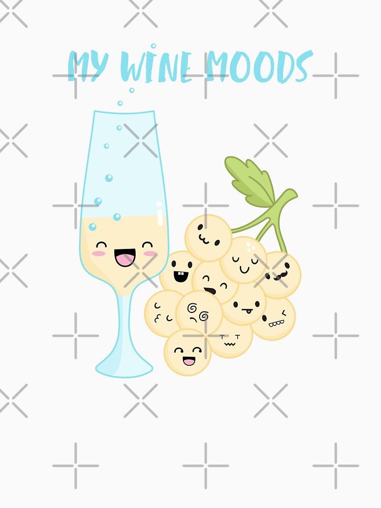 My wine moods design by high5doodle Unisex , , , Long Sleeve Tee