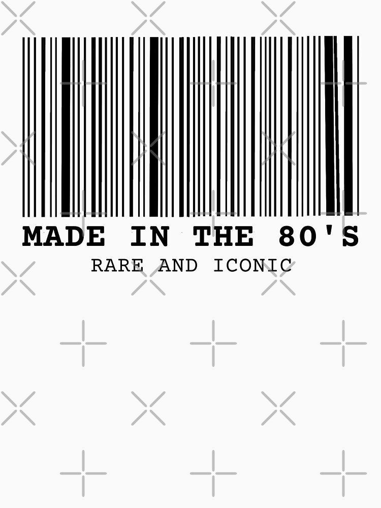 Barcode Made in the 80's rare and iconic by shopfindingbeni Unisex , , , Long Sleeve Tee