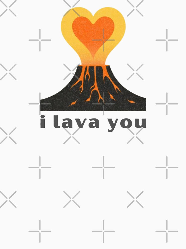 I Lava You - Cute Pun | TeeHee Puns Funny Design by TeeHee Puns Unisex , , , Long Sleeve Tee