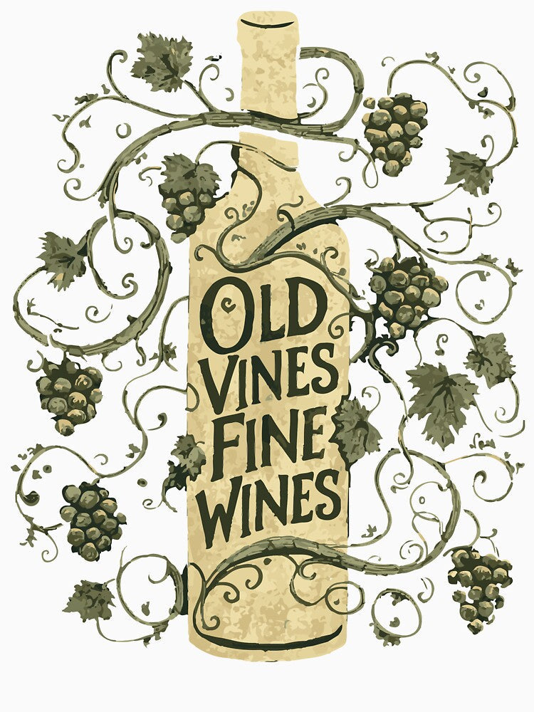 Old Vines Fine Wines by WineandWear Unisex , , , Long Sleeve Tee