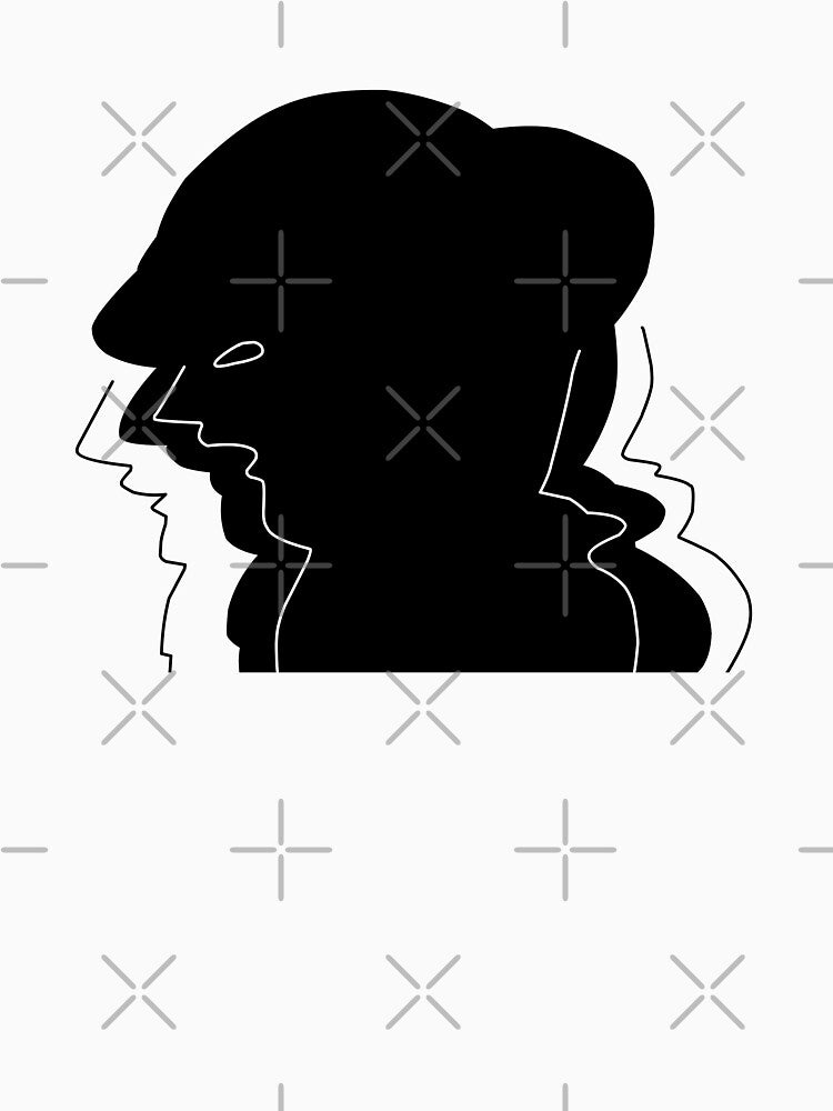 Minimalist Shadowed man line art by Artbysaeme
