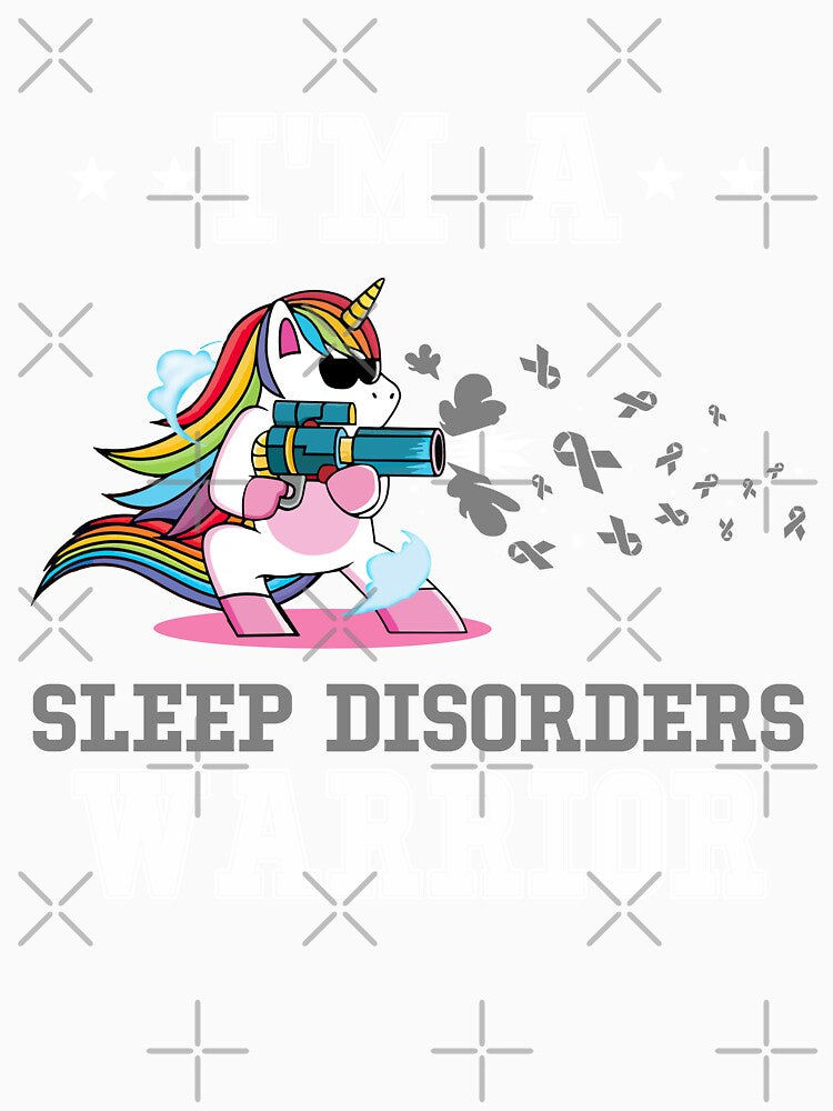 Funny Unicorn I'm A Sleep Disorders Warrior by heppenp Unisex , , , Long Sleeve Tee