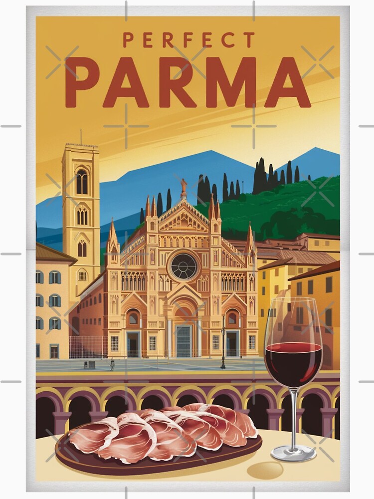 Parma Vintage Travel Poster by TravelerRat Unisex , , , Long Sleeve Tee