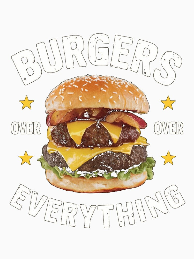 Burgers Over Everything Tee by Kuczyn Unisex , , , Long Sleeve Tee