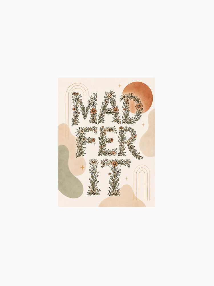 Minimalist Mad Fer It Boho Floral Print by AlexGreaney
