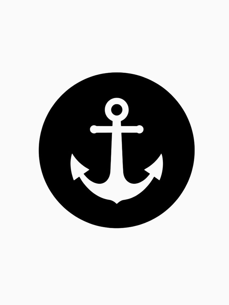Simple Circle Anchor Graphic by SurajDesigns Unisex , , , Long Sleeve Tee