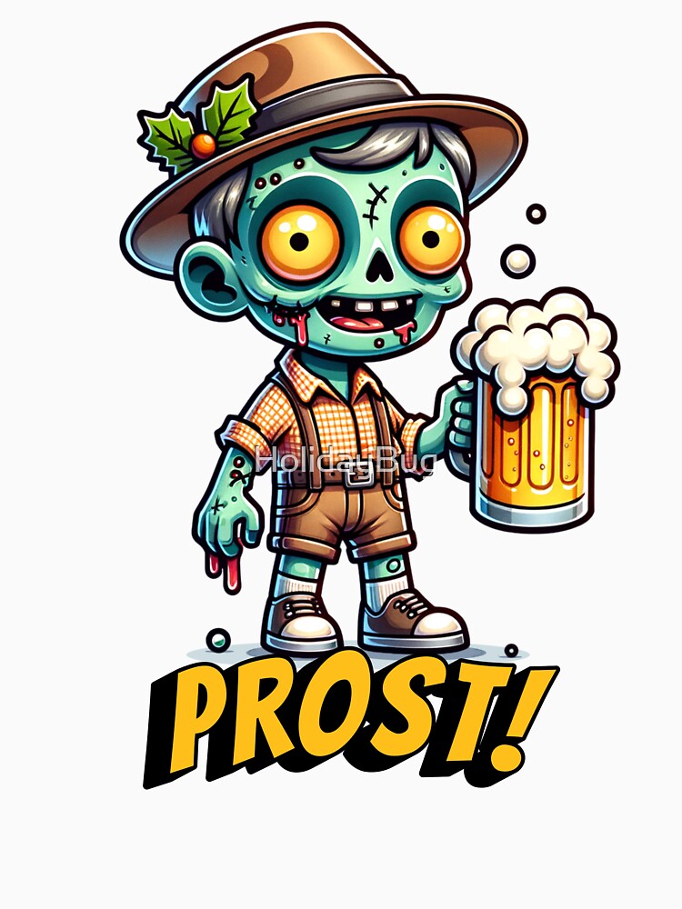 Oktoberfest Zombie Prost! by HolidayBug Unisex , , , Long Sleeve Tee